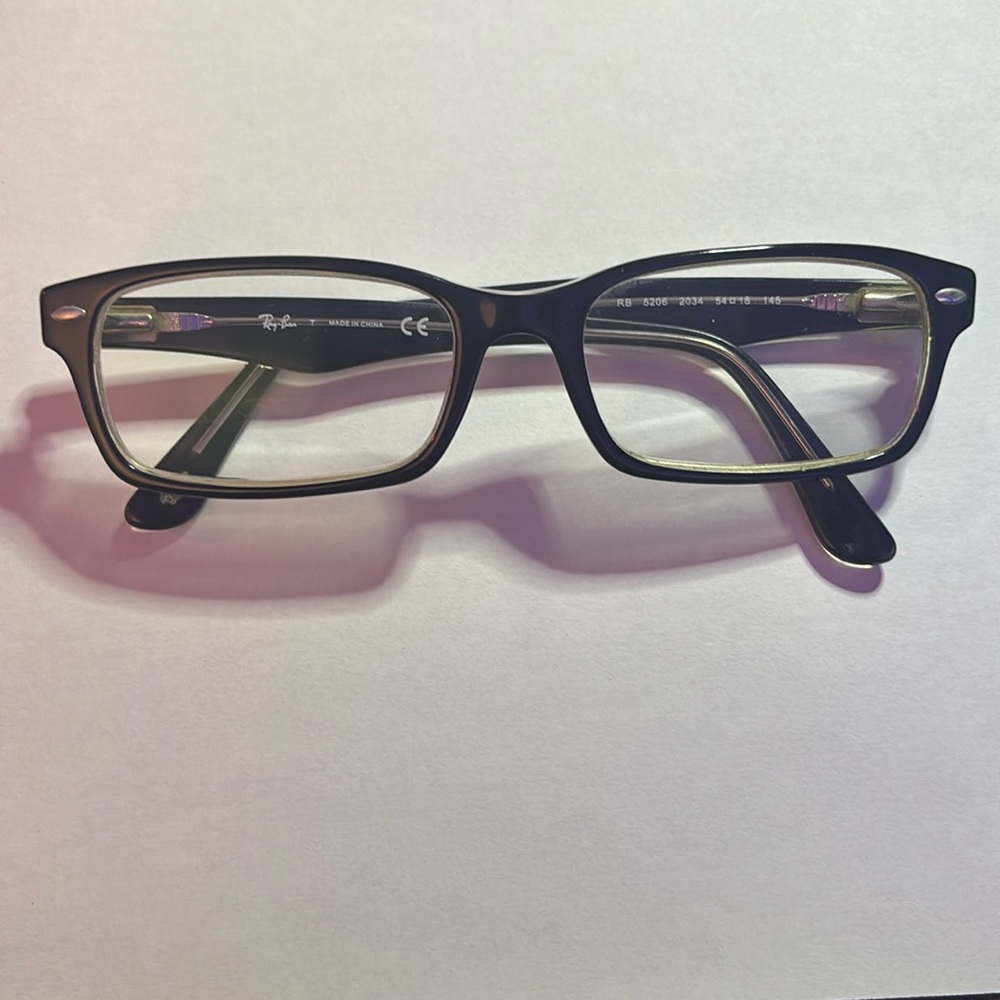 Ray Ban RB5206 Polished Black Transparent 2034 FRAMES ONLY Eyeglasses 54-18-145